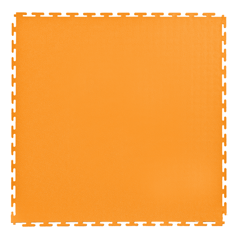 Lock-Tile 7mm Orange PVC Smooth Tile (50 Pack)