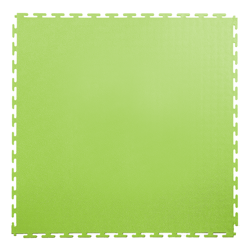 Lock-Tile 7mm Neon Green PVC Smooth Tile (30 Pack)
