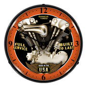 Collectable Sign and Clock Vintage V Twin Backlit Wall Clock