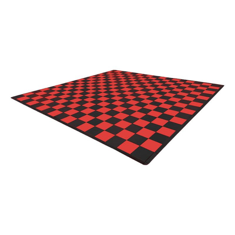 Speedway Tile Checkered 2-Car Garage Floor Tile Mat / Pad (Black / Red)