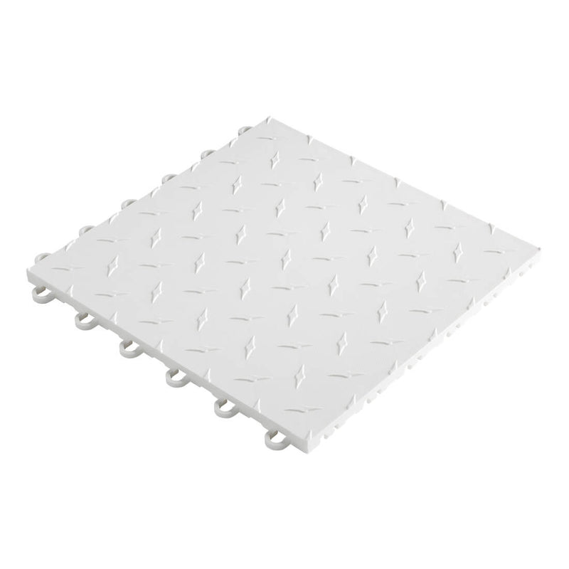 Speedway Tile Checkered 2-Car Garage Floor Tile Mat / Pad (Black / White)