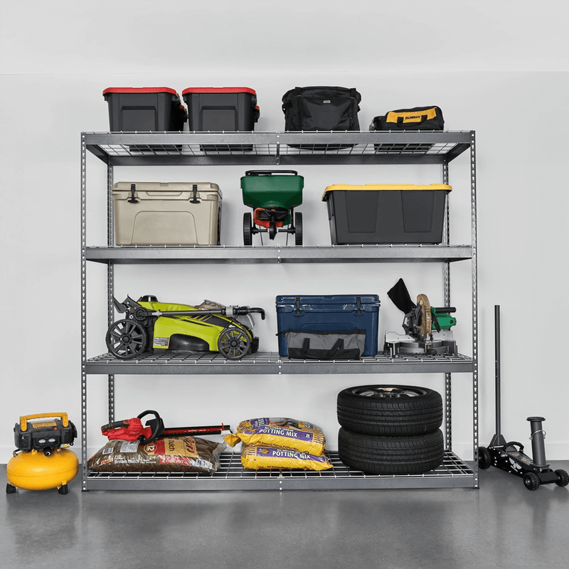 MonsterRAX 24" x 92" x 84" Heavy-Duty Garage Rack Shelving (Hammertone)