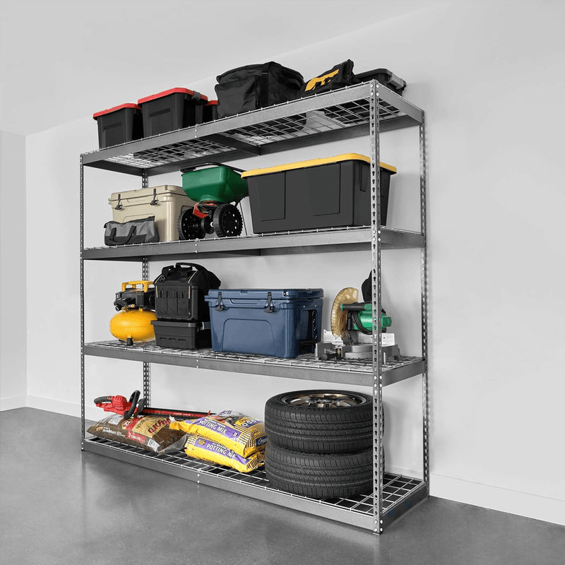 MonsterRAX 24" x 92" x 84" Heavy-Duty Garage Rack Shelving (Hammertone)
