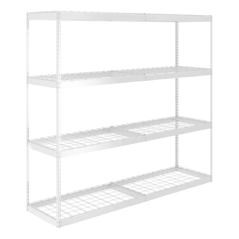 SafeRacks 24" x 92" x 84" Heavy-Duty Garage Rack Shelving (White)