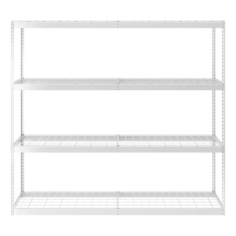 SafeRacks 24" x 92" x 84" Heavy-Duty Garage Rack Shelving (White)