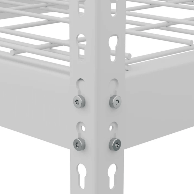 SafeRacks 24" x 92" x 84" Heavy-Duty Garage Rack Shelving (White)