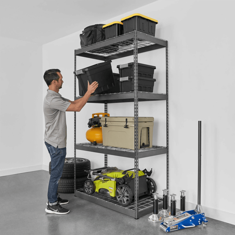MonsterRAX 24" x 48" x 84" Heavy-Duty Garage Rack Shelving (Hammertone)