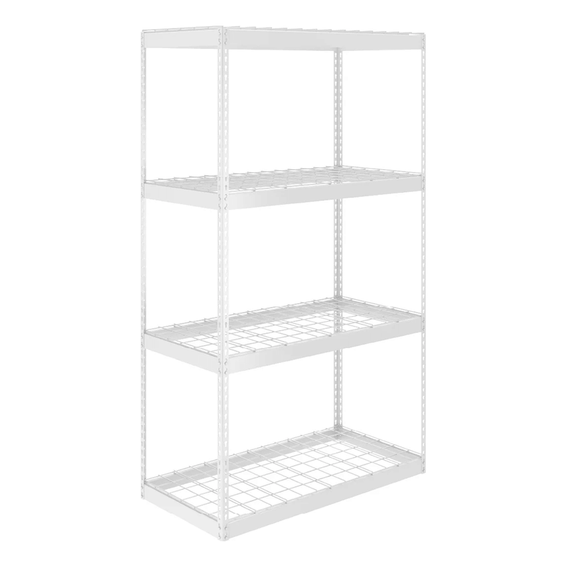 MonsterRAX 24" x 48" x 84" Heavy-Duty Garage Rack Shelving (White)