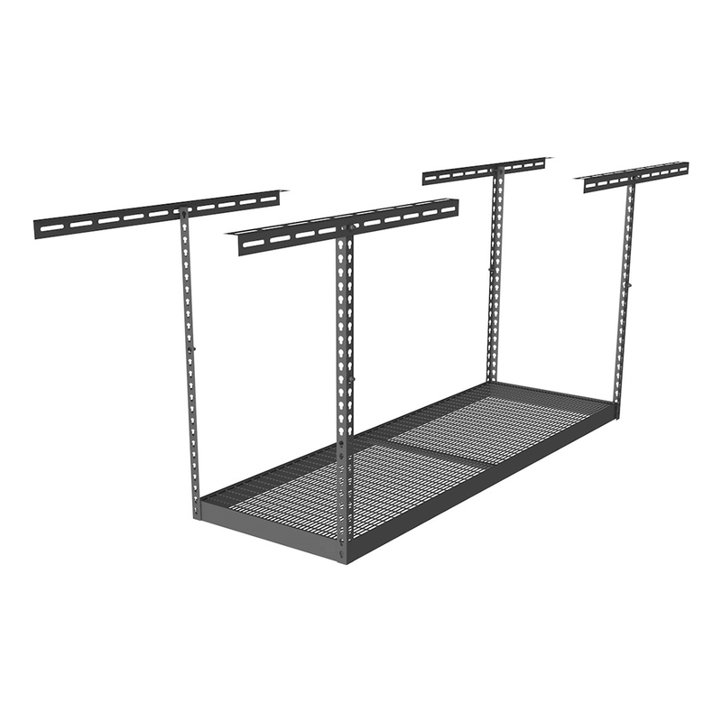 SafeRacks 2' x 6' Overhead Storage Rack with 24-45-Inch Drop (Hammertone)