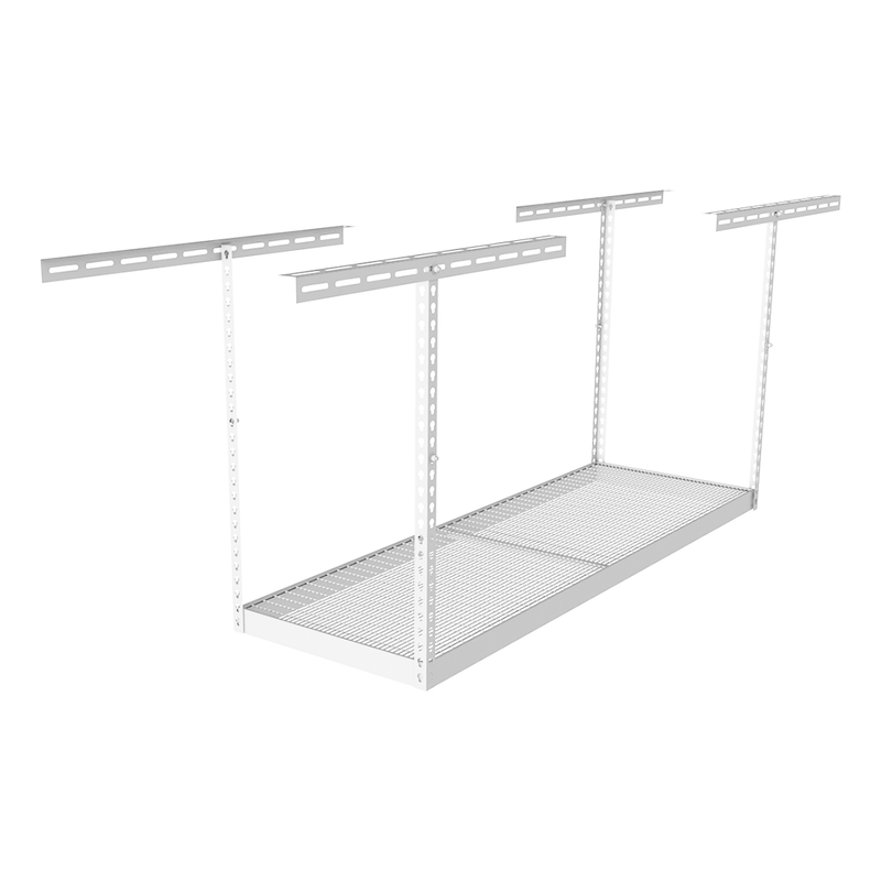 MonsterRAX 2' x 6' Overhead Storage Rack with 24-45-Inch Drop (White)