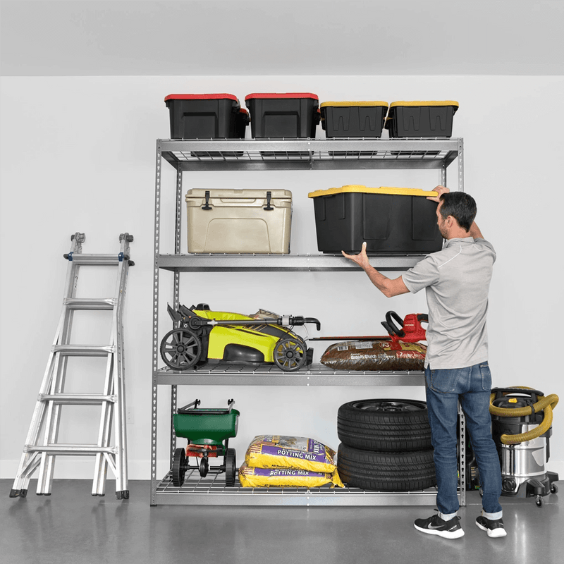 MonsterRAX 24" x 72" x 84" Heavy-Duty Garage Rack Shelving (Hammertone)