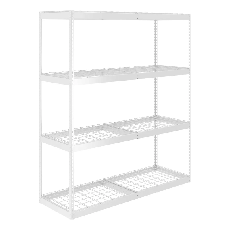 MonsterRAX 24" x 72" x 84" Heavy-Duty Garage Rack Shelving (White)