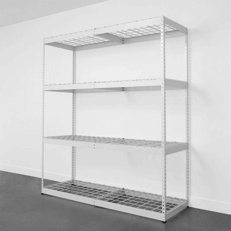 MonsterRAX 24" x 72" x 84" Heavy-Duty Garage Rack Shelving (White)