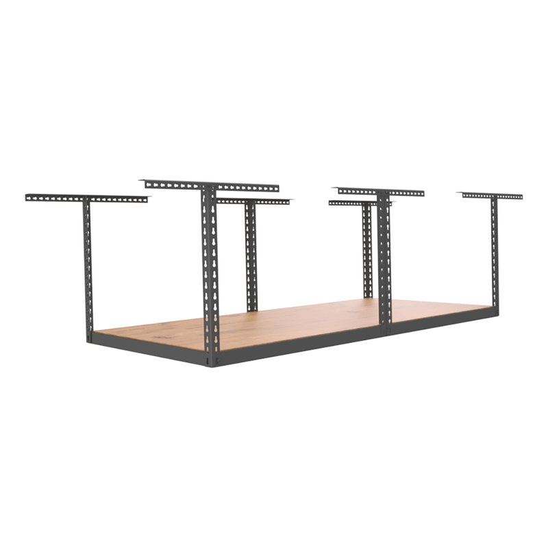 SafeRacks 4' x 8' Overhead Storage Rack Frame Kit with 12-24-Inch Drop (Hammertone)