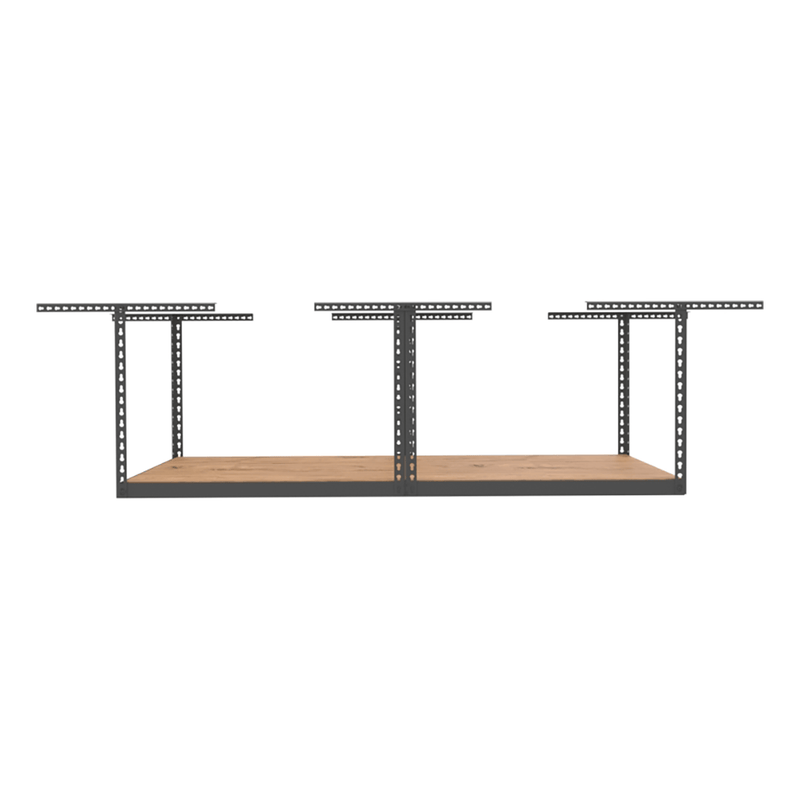 SafeRacks 4' x 8' Overhead Storage Rack Frame Kit with 12-24-Inch Drop (Hammertone)
