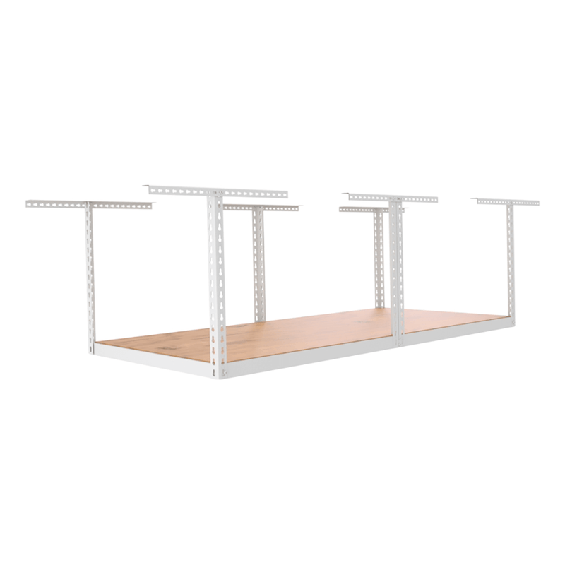 MonsterRAX 4' x 8' Overhead Storage Rack Frame Kit with 12-24-Inch Drop (White)