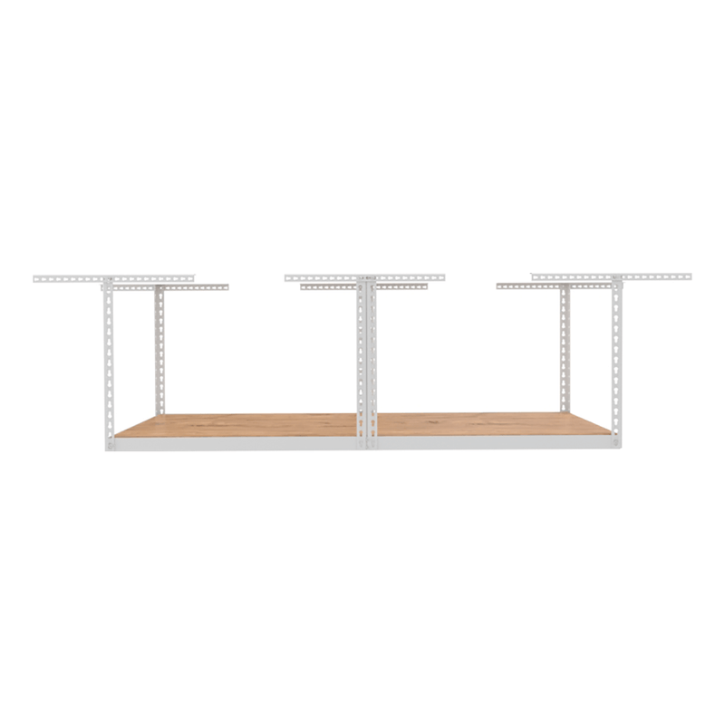 MonsterRAX 4' x 8' Overhead Storage Rack Frame Kit with 12-24-Inch Drop (White)
