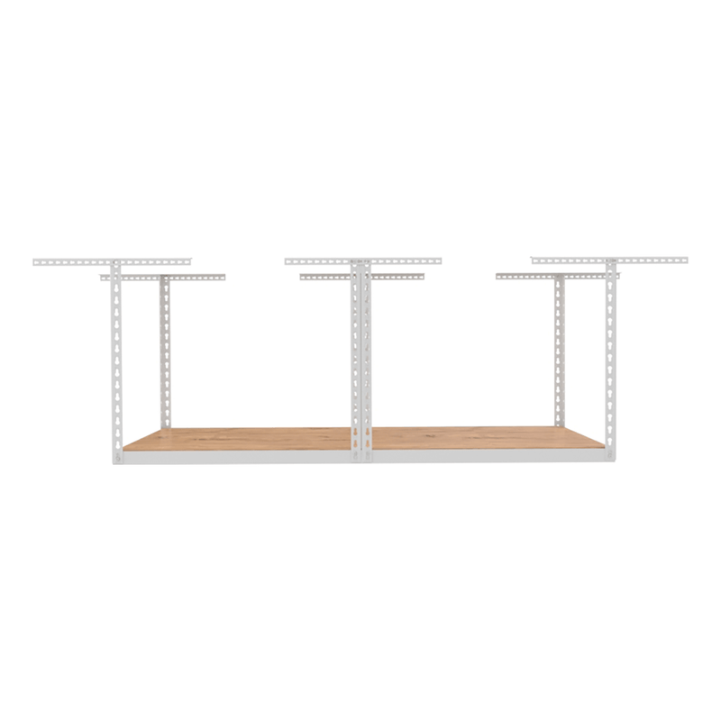 SafeRacks 4' x 8' Overhead Storage Rack Frame Kit with 24-45-Inch Drop (White)