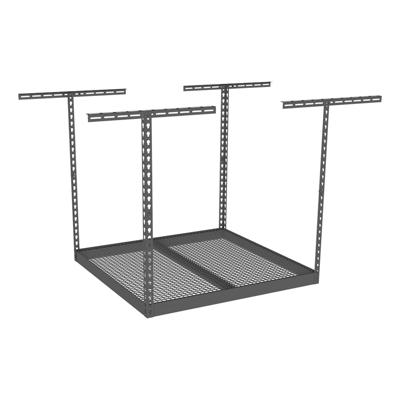 MonsterRAX 4' x 4' Overhead Storage Rack with 24-45-Inch Drop (Hammertone)