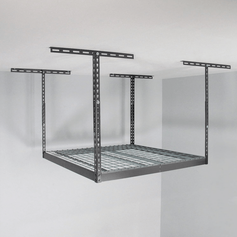 MonsterRAX 4' x 4' Overhead Storage Rack with 24-45-Inch Drop (Hammertone)