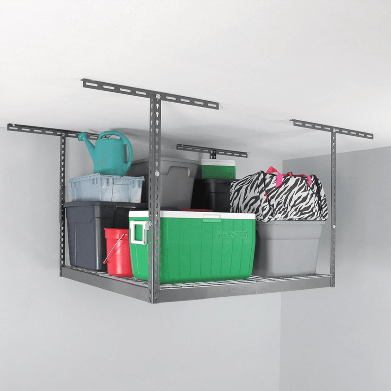 MonsterRAX 4' x 4' Overhead Storage Rack with 24-45-Inch Drop (Hammertone)