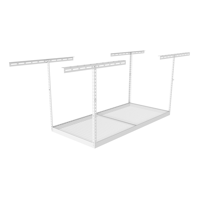 MonsterRAX 4' x 6' Overhead Storage Rack with 24-45-Inch Drop (White)