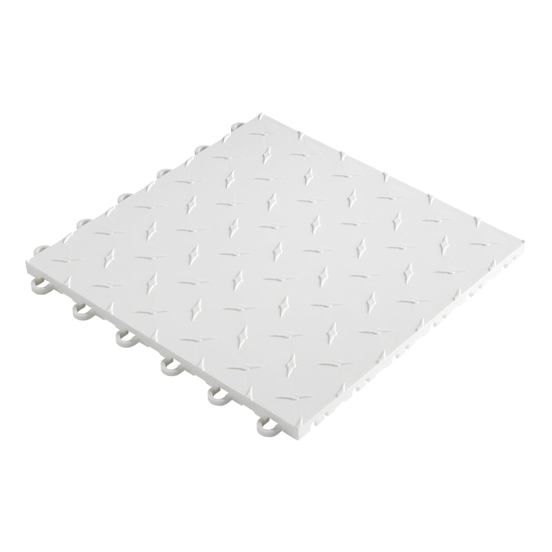 Speedway Tile 12" x 12" White Garage Floor Tile (10 Pack)