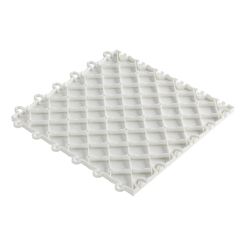 Speedway Tile 12" x 12" White Garage Floor Tile (10 Pack)