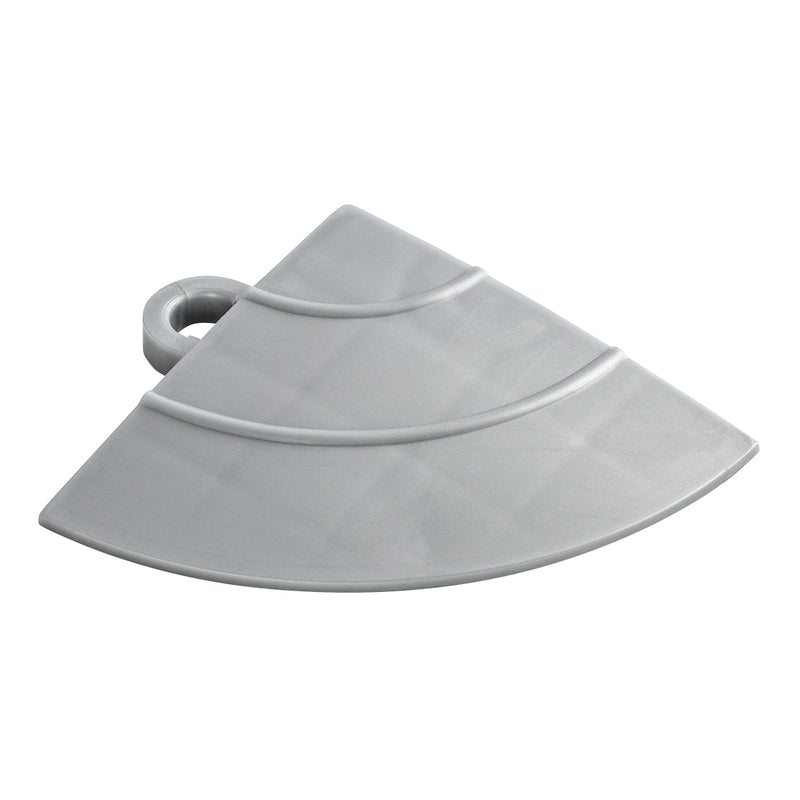 Speedway Tile Silver Garage Floor Tile Ramp Corner (4 Pack)