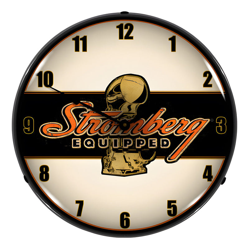 Collectable Sign and Clock Stromberg Equipped Backlit Wall Clock