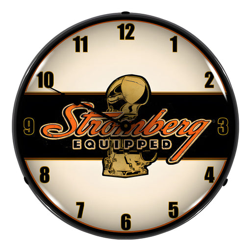 Collectable Sign and Clock Stromberg Equipped Backlit Wall Clock