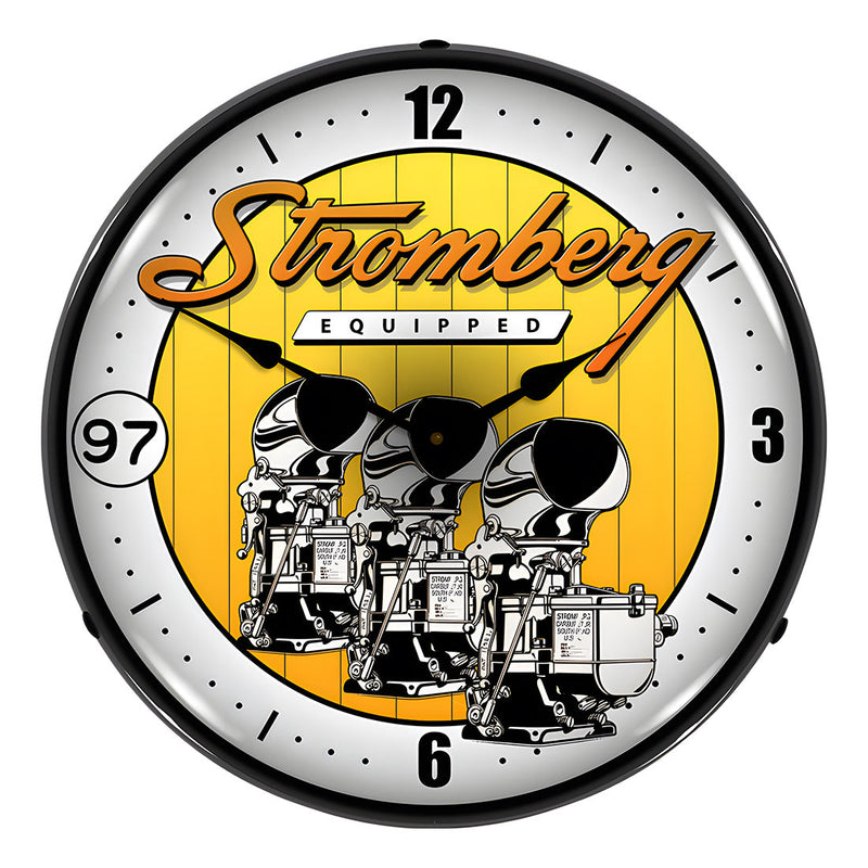 Collectable Sign and Clock Stromberg Equipped Backlit Wall Clock