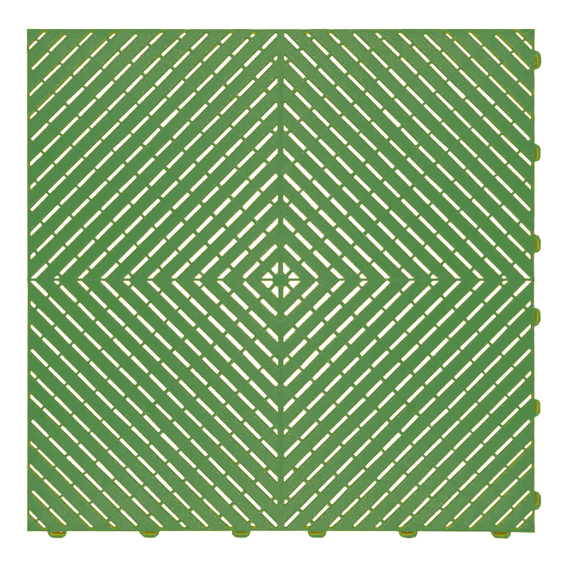 Swisstrax Ribtrax Smooth Pro Boxwood Green Garage Floor Tiles (24 Pack)
