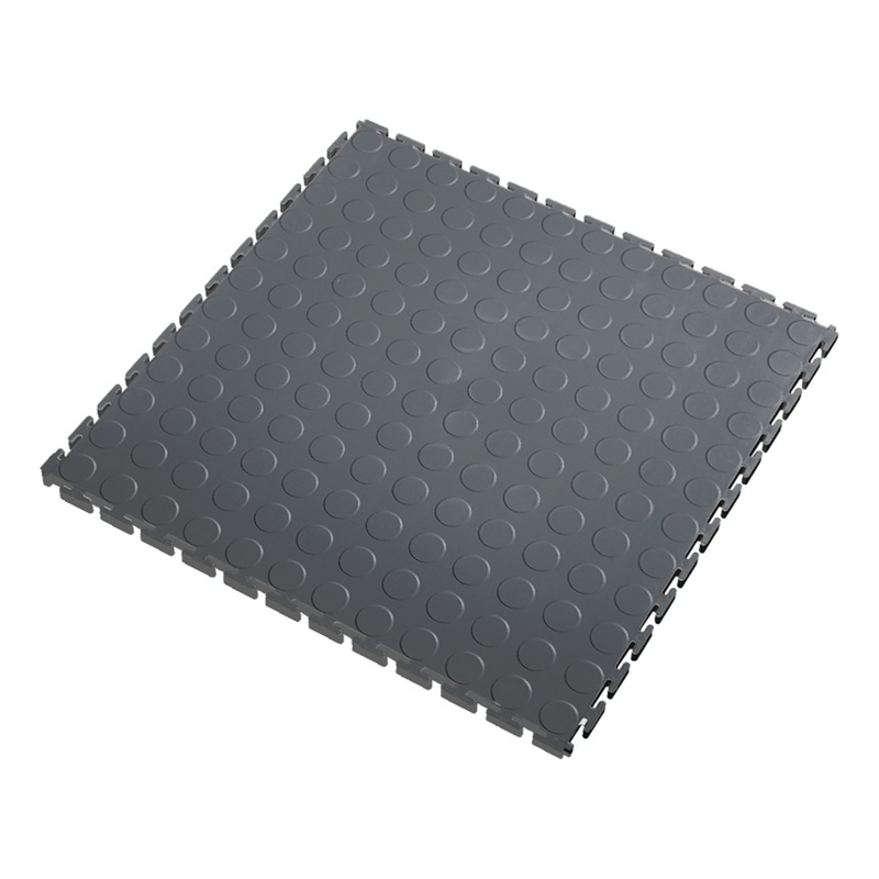 Lock-Tile 5mm Dark Grey PVC Coin Tile (10 Pack)