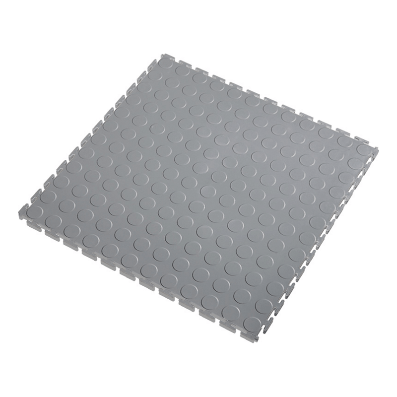 Lock-Tile 5mm Light Grey PVC Coin Tile (50 Pack)