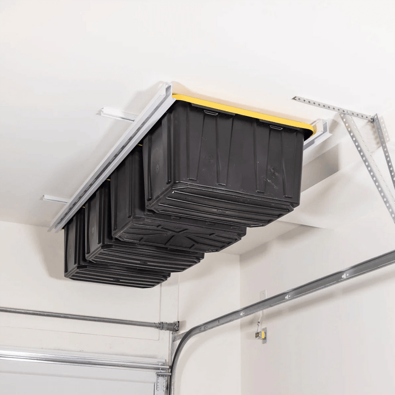 Ceiling Sam Tote Slide Overhead Bin Storage Rack (Adjustable)