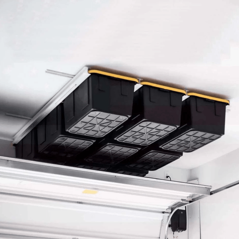 Ceiling Sam Tote Slide Pro Overhead Bin Storage Rack (Adjustable)