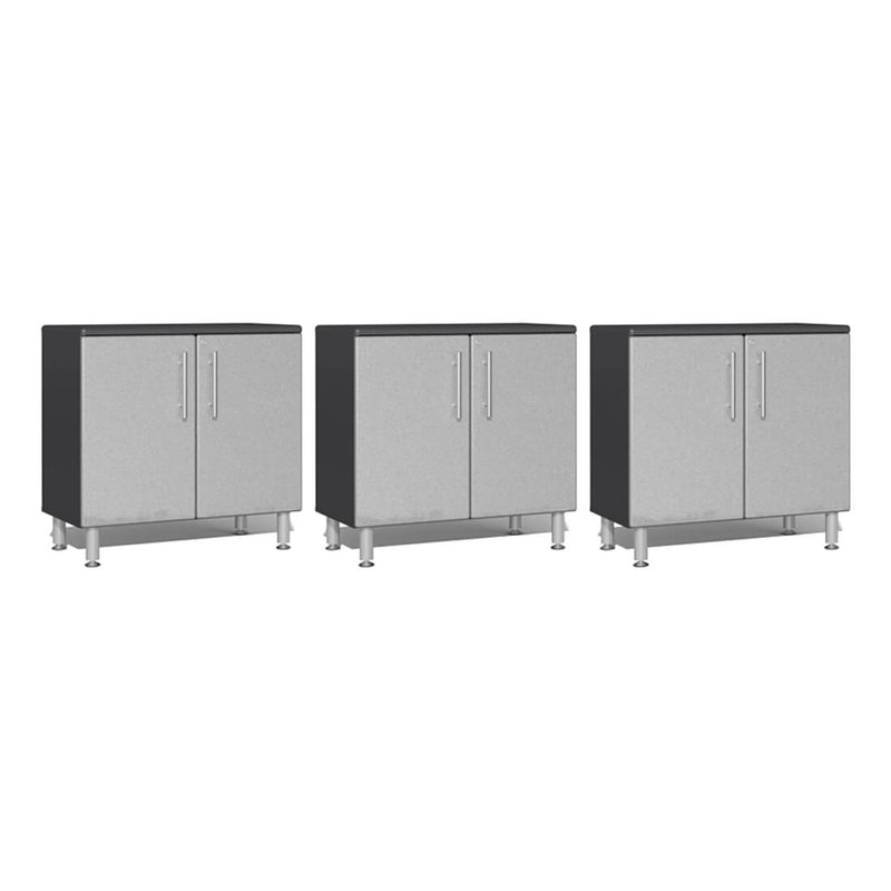 Ulti-MATE Garage 2-Door Oversized Base Cabinet in Stardust Silver Metallic (3-Pack)