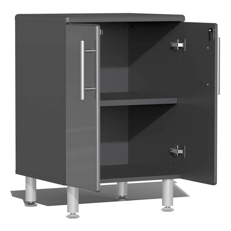 Ulti-MATE Garage 7-Piece Cabinet Kit with Bamboo Worktop in Graphite Grey Metallic