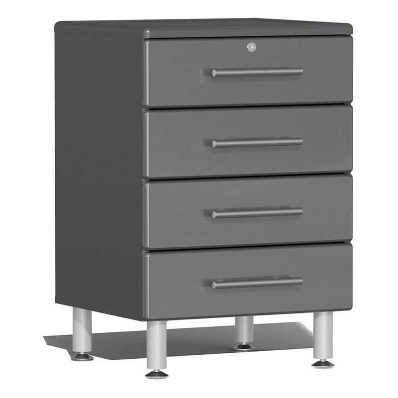 Ulti-MATE Garage 4-Drawer Base Cabinet in Graphite Grey Metallic