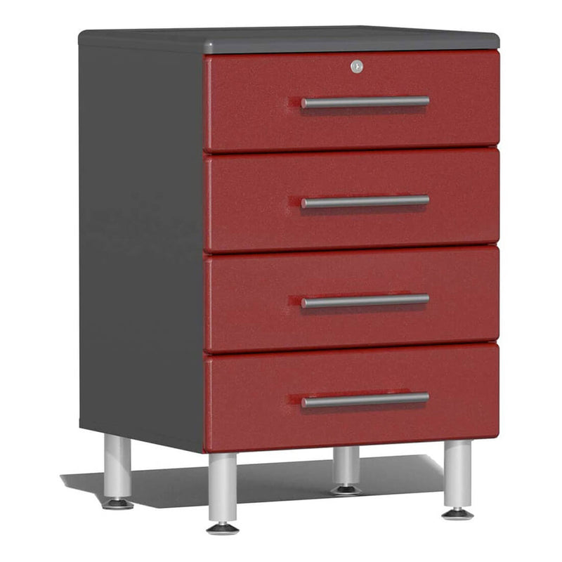Ulti-MATE Garage 4-Drawer Base Cabinet in Ruby Red Metallic
