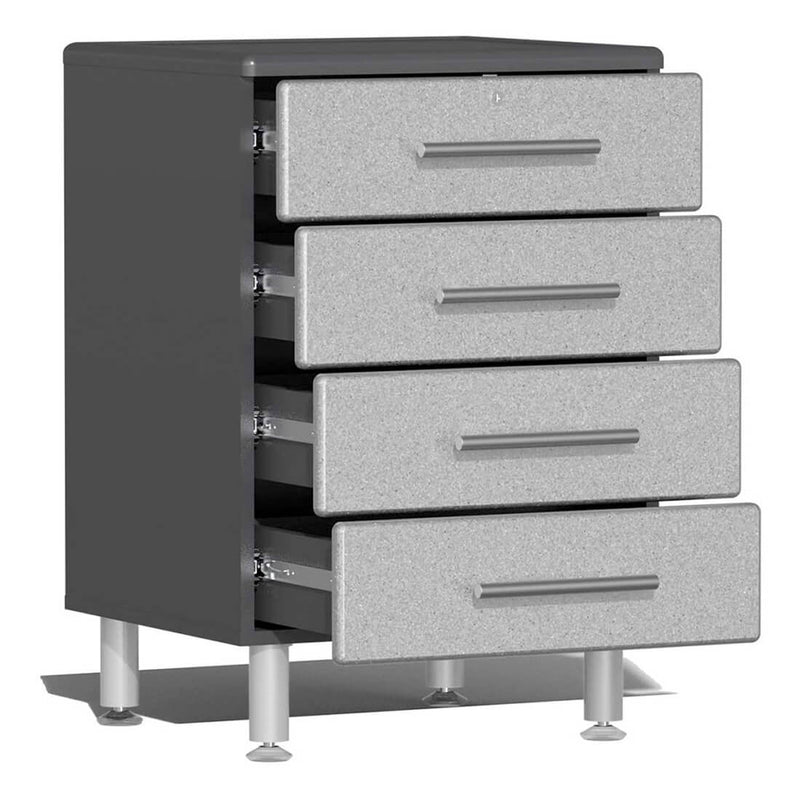 Ulti-MATE Garage 4-Drawer Base Cabinet in Stardust Silver Metallic