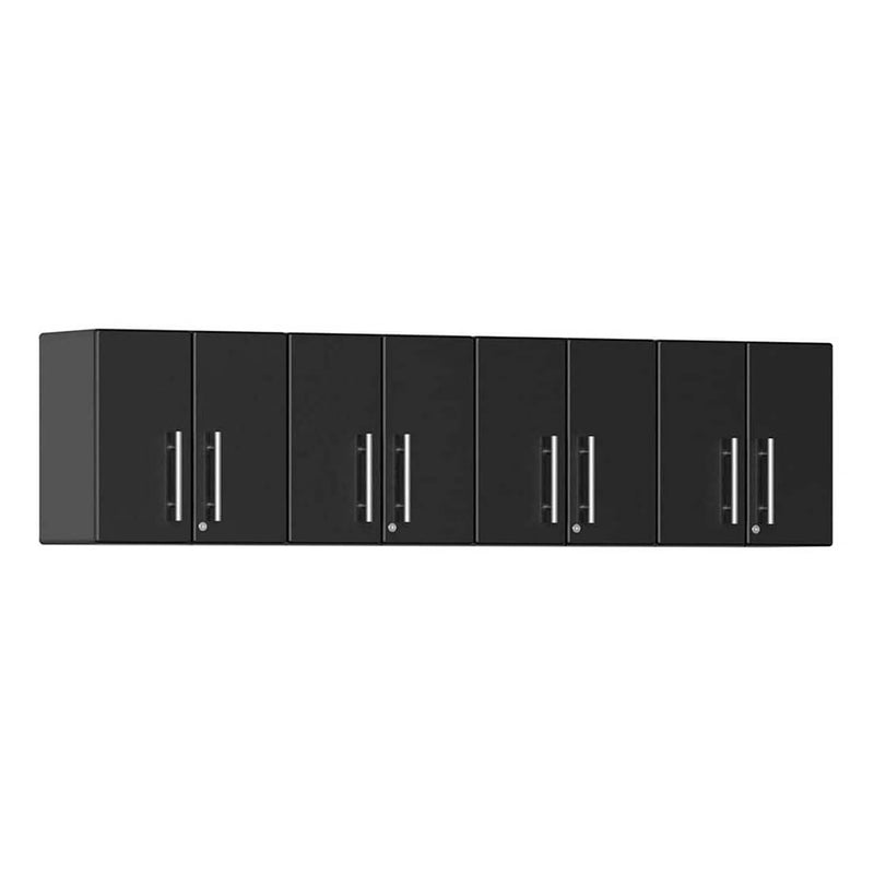 Ulti-MATE Garage 2-Door Wall Cabinet in Midnight Black Metallic (4-Pack)