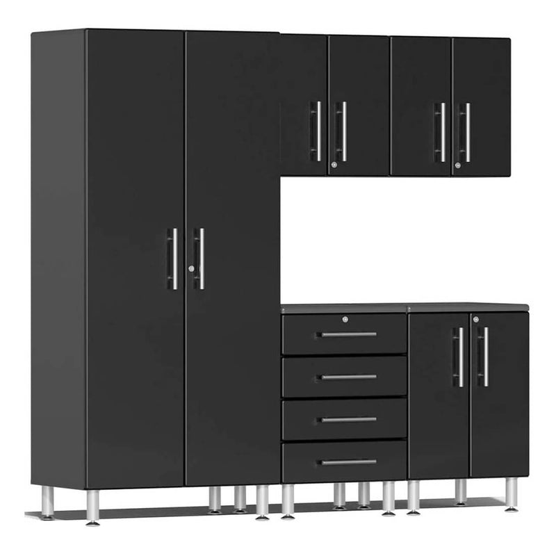 Ulti-MATE Garage 5-Piece Cabinet Kit in Midnight Black Metallic