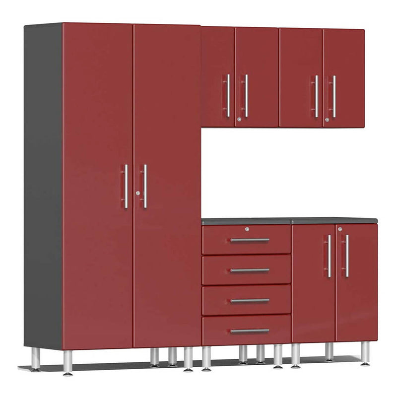 Ulti-MATE Garage 5-Piece Cabinet Kit in Ruby Red Metallic