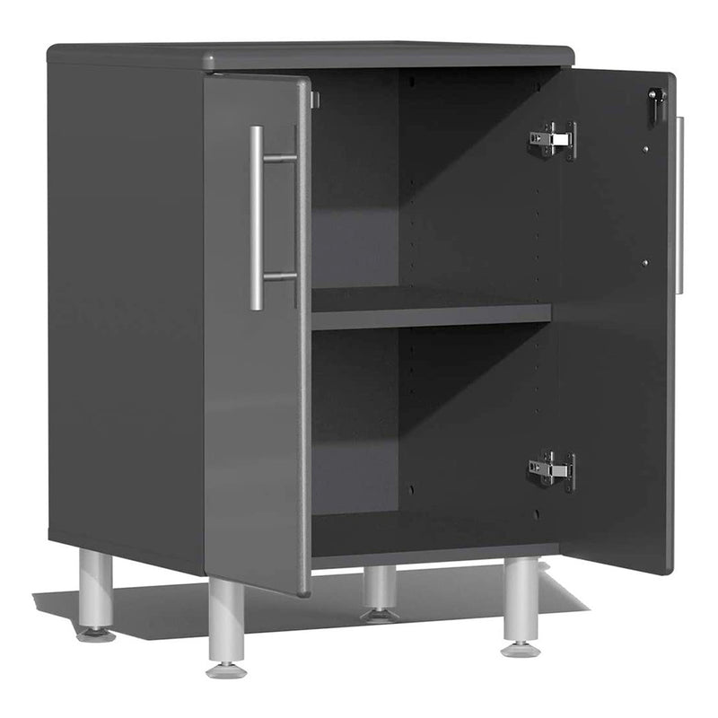 Ulti-MATE Garage 5-Piece Cabinet Set with Channeled Worktop in Graphite Grey Metallic