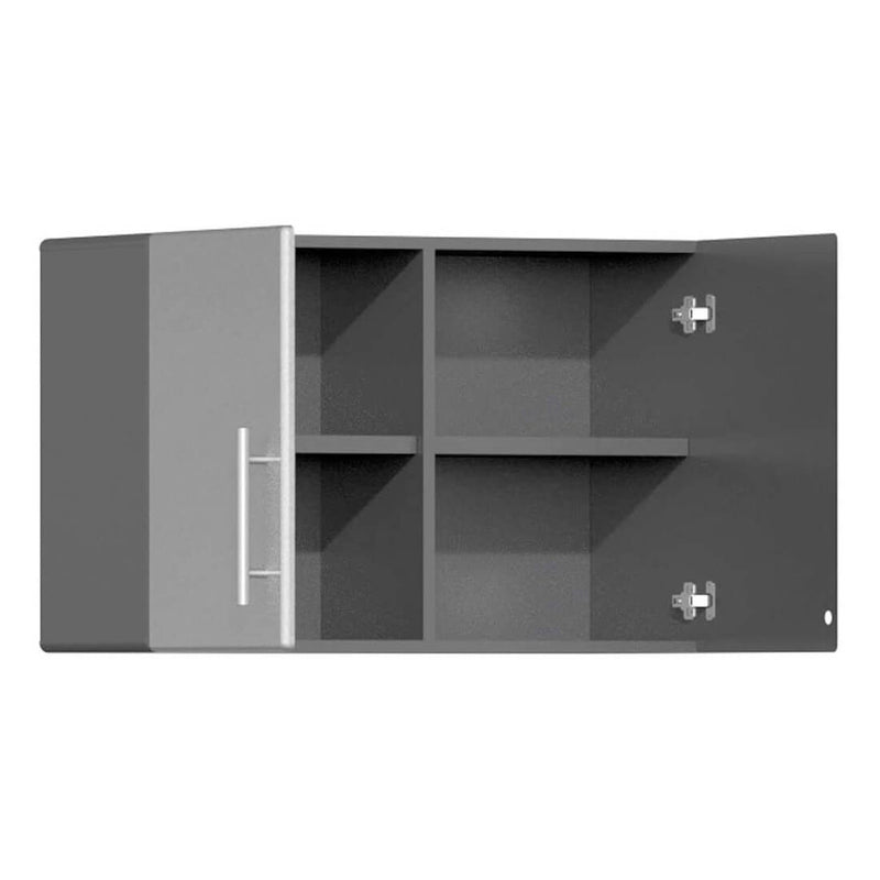 Ulti-MATE Garage 13-Piece Garage Cabinet Kit with Bamboo Worktops in Stardust Silver Metallic