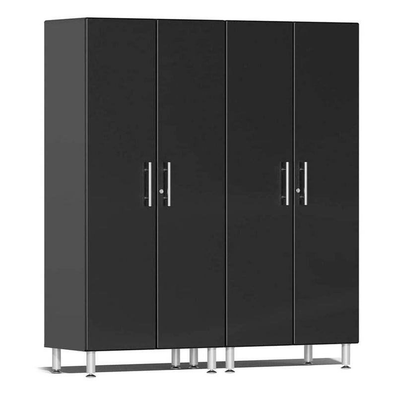 Ulti-MATE Garage 2-Door Tall Cabinet in Midnight Black Metallic (2-Pack)