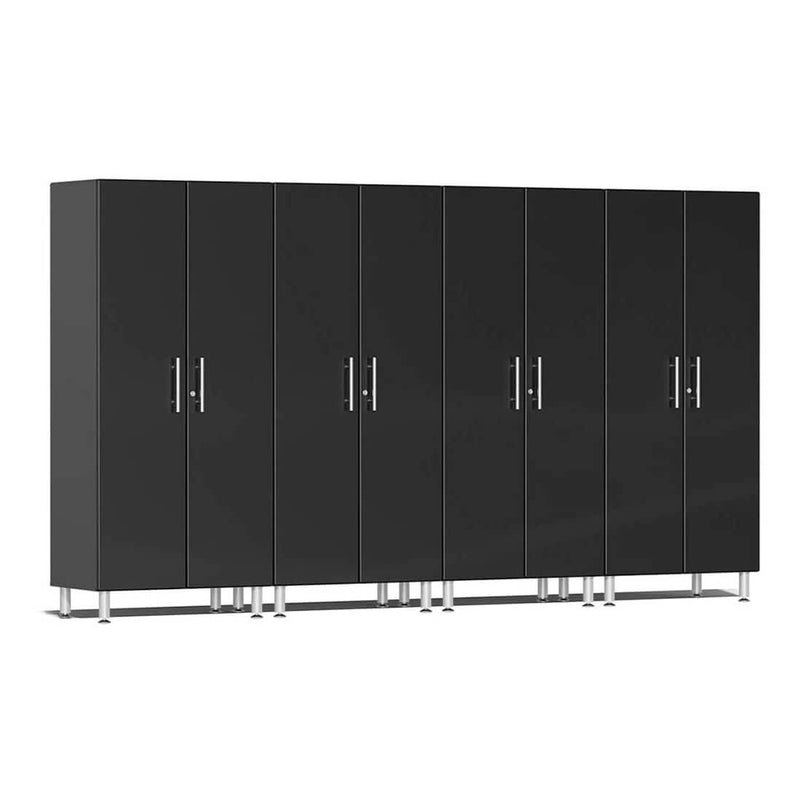 Ulti-MATE Garage 2-Door Tall Cabinet in Midnight Black Metallic (4-Pack)