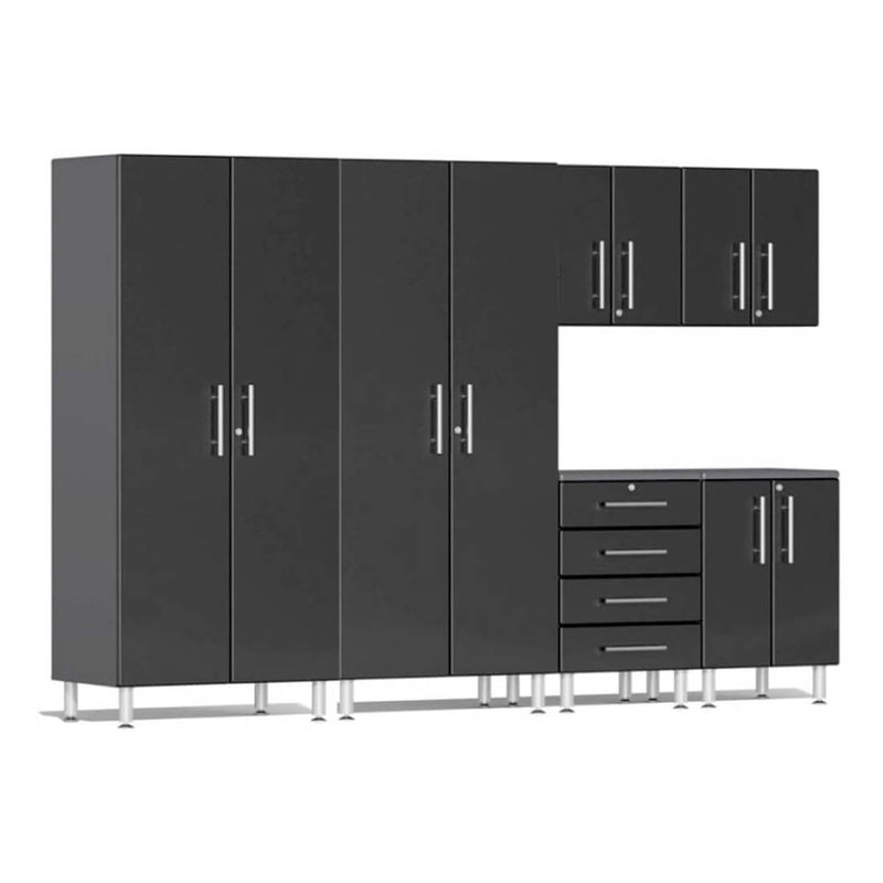 Ulti-MATE Garage 6-Piece Cabinet Kit in Midnight Black Metallic